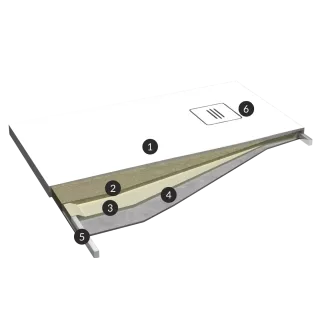 Schedline Brodzik kompozytowy Stabilsound Plus® Protos Smooth White 80x90x3,5 cm, prostokątny 3SP.P1P-8090-M1