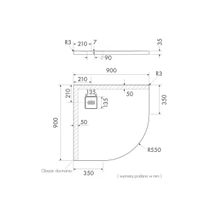 Schedline Brodzik kompozytowy Stabilsound Plus® Protos Smooth White 80x170x4 cm, prostokątny 3SP.P1P-80170-M1