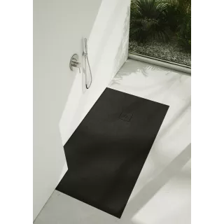 Schedline Brodzik kompozytowy Stabilsound Plus® Protos Black Stone 100x180x4 cm, prostokątny 3SP.P1P-100180/C/ST-M1/C/ST
