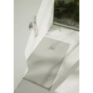 Schedline Brodzik kompozytowy Stabilsound Plus® Protos Cement Stone 100x120x3,5 cm, prostokątny 3SP.P1P-100120/CT/ST-M1/CT/ST