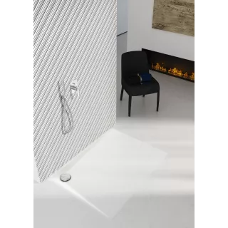 Schedline Brodzik kompozytowy Stabilsound Plus® Libra Smooth White 80x110x3 cm, prostokątny 3SP.L1P-80110