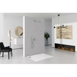 Schedline Brodzik kompozytowy Stabilsound Plus® Libra Smooth White 80x110x3 cm, prostokątny 3SP.L1P-80110