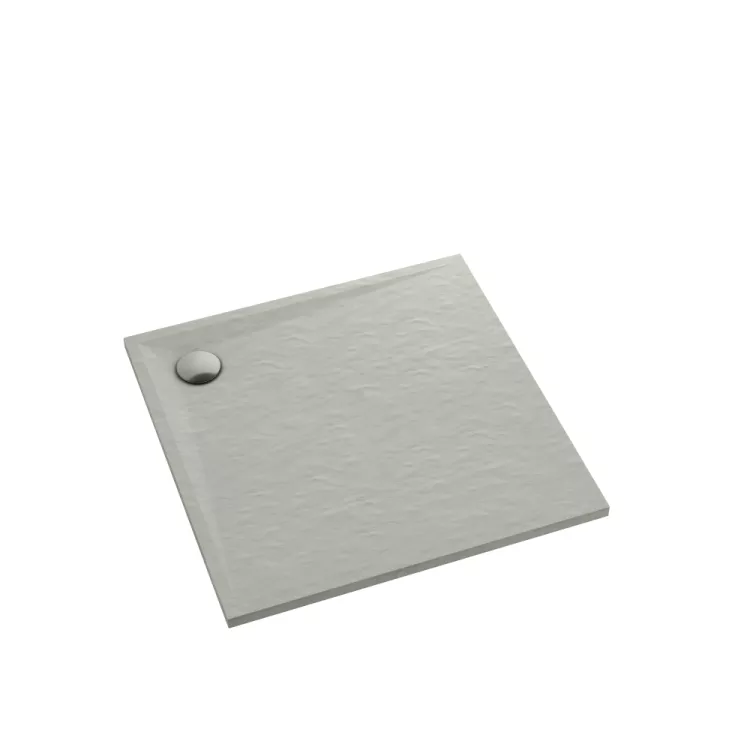 Schedline Brodzik kompozytowy Stabilsound Plus® Libra Cement Stone 90x90x3 cm, kwadratowy 3SP.L1K-9090/CT/ST