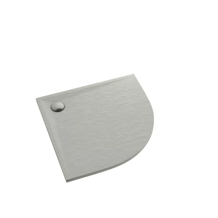 Schedline Brodzik kompozytowy Stabilsound Plus® Libra Cement Stone 90x90x3 cm R55, półokrągły 3SP.L1O-9090/CT/ST