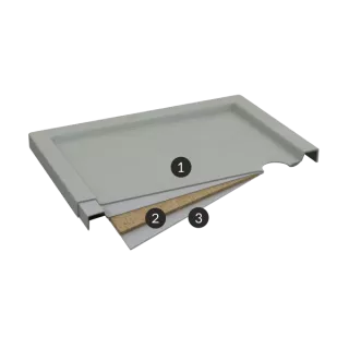 Schedline Brodzik akrylowy Sharper Cement Stone 80x80x4,5 cm, kwadratowy 3S.S2K-8080/CT/ST