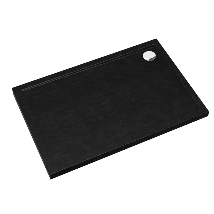 Schedline Brodzik akrylowy Sharper Black Stone 90x120x4,5 cm, prostokątny 3S.S1P-90120/C/ST