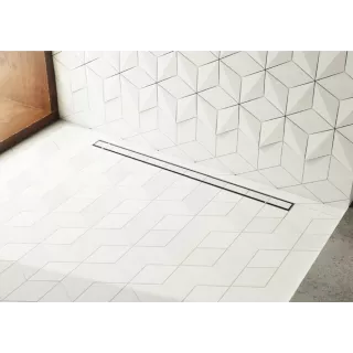 Schedline Brodzik podpytkowy Stabilsound Plus® 130+50x90x5/12,5 cm, prostokątny z maskownicą Slight-Plate 10ST.1S1-90180