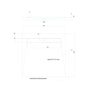 Schedline Brodzik podpytkowy Stabilsound Plus® Esco-Line 90x90x5/12,5 cm, kwadratowy 10ST.4S4-9090