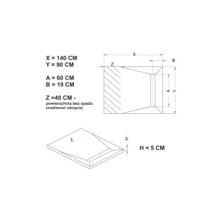 Schedline Brodzik podpytkowy Stabilsound Plus® 90x100x5/12,5 cm, prostokątny 10ST.4S4-90100/OLKB