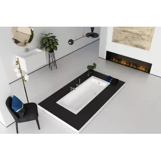 Schedline wanna akrylowa Stabilsound Plus® Milos 140x70x57 cm, prostokątna ze stelażem 3WSP.M1P-14070
