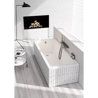 Schedline wanna akrylowa Stabilsound Plus® Milos 140x70x57 cm, prostokątna ze stelażem 3WSP.M1P-14070