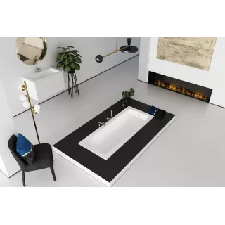 Schedline wanna akrylowa Stabilsound Plus® Fair 160x75x57 cm, prostokątna ze stelażem 3WSP.F1P-16075