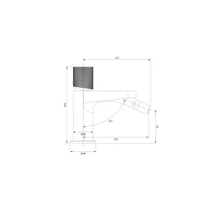 Omnires CONTOUR bateria bidetowa, miedź szczotkowana CT8020CPB