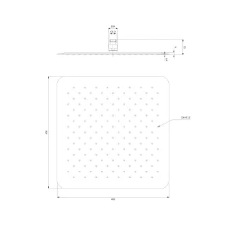 Omnires ULTRA SLIMLINE deszczownica, 40 x 40 cm, chrom połysk WGU240CR