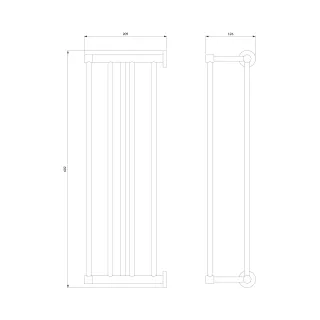 Omnires MODERN PROJECT półka na ręczniki, 60 cm, chrom połysk MP60920CR