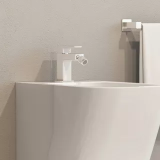 Omnires PARMA bateria bidetowa, chrom/biały połysk PM7420CRB