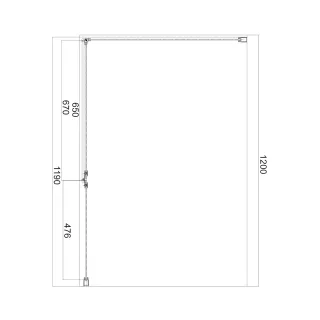 Omnires MANHATTAN element składowy: drzwi uchylne, 120 cm, chrom połysk, szkło transparentne ADC12X-ACRTR