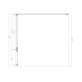 Omnires MANHATTAN element składowy: drzwi uchylne, 100 cm, chrom połysk, szkło transparentne ADC10X-ACRTR