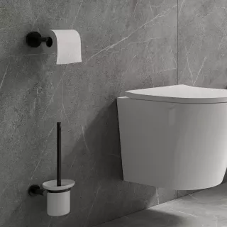 Omnires MODERN PROJECT szczotka toaletowa wisząca, czarny mat MP60620BL