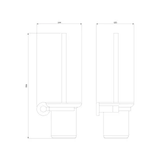 Omnires MODERN PROJECT szczotka toaletowa wisząca, czarny mat MP60620BL