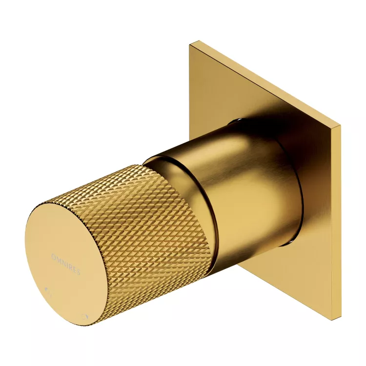 Omnires CONTOUR bateria prysznicowa podtynkowa, złoty szczotkowany CT8045GLB