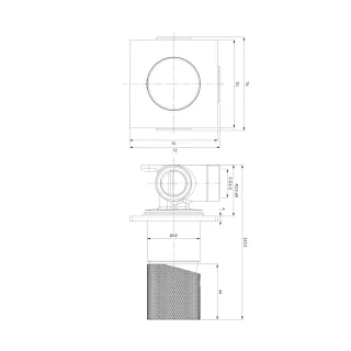 Omnires CONTOUR bateria prysznicowa podtynkowa, złoty szczotkowany CT8045GLB