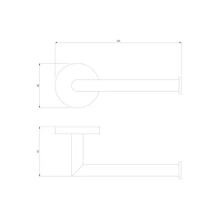 Omnires MODERN PROJECT uchwyt na papier toaletowy, grafit szczotkowany MP60510GR