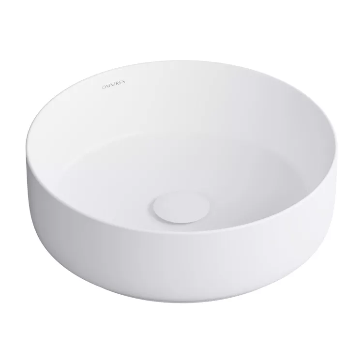 Omnires TULSA umywalka nablatowa ø36 cm, biały mat TULSA355BM