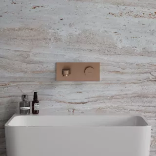 Omnires CONTOUR bateria umywalkowa podtynkowa, miedź szczotkowana CT8015CPB