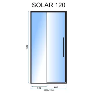 Rea DRZWI PRYSZNICOWE SOLAR BLACK 100 REA-K6512