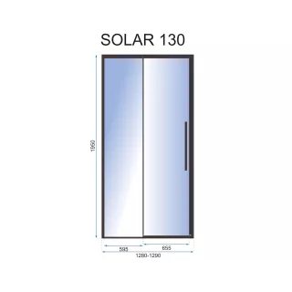 Rea DRZWI PRYSZNICOWE SOLAR BLACK 100 REA-K6512