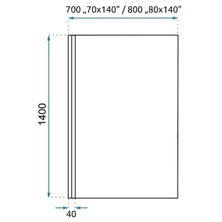 Rea PARAWAN WANNOWY LAGOS FIX STAŁY BLACK 80 REA-K7390