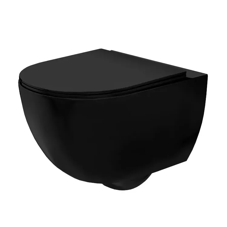Rea WC - CARLO MINI RIMLESS BLACK MATT REA-C8489 Rea WC - CARLO MINI RIMLESS BLACK MATT REA-C8489
