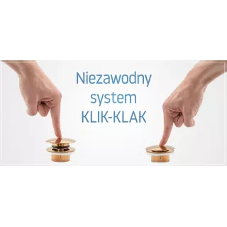 Rea SYFON KLIK-KLAK UNIWERSALNY CZARNY PRZECIERANY REA-A8536