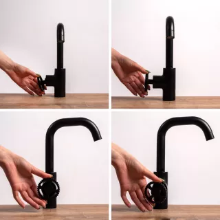Rea BATERIA UMYWALKOWA VERTIGO SIDE CZARNA WYSOKA REA-B8767