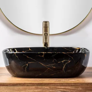 Rea UMYWALKA BELINDA BLACK MARBLE SHINY - NABLATOWA REA-U8907