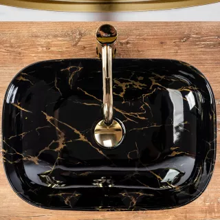 Rea UMYWALKA BELINDA BLACK MARBLE SHINY - NABLATOWA REA-U8907